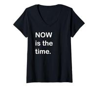 Women's Now is The Time V-Neck T-Shirt