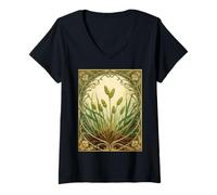 Women's Nowruz Sprouts Timeless Botanical Celebration V-Neck T-Shirt