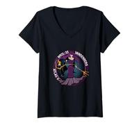 Womens NROL-35 Vandenberg Atlas V Spy Satellite Purple Sorceress V-Neck T-Shirt