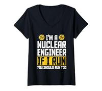 Womens Nuclear Engineering Design For A Nuclear Engineer V-Neck T-Shirt