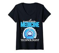 Women's Nuclear Medicine Technologist Radiology Healthcare V-Neck T-Shirt