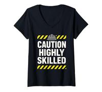 Women's Nuclear Worker Atomic Energy Engineer Pride Reactor Crew V-Neck T-Shirt