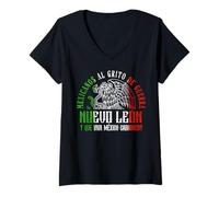 Women's Nuevo León México Souvenir Mexican Travel Vacation V-Neck T-Shirt