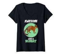 Womens Numbats Awesome Like a Numbat V-Neck T-Shirt