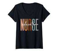 Womens Nurse Educator Team Squad Crew Matching Group V-Neck T-Shirt