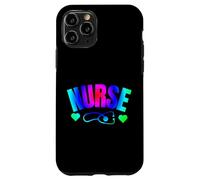 Womens Nurse Life Tie Dye Registered Nurse Stethoscope Case for iPhone 11 Pro