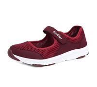 Women's Nurse Shoes Lightweight - Wine Red UK 4