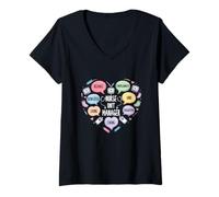 Womens Nurse Unit Manager Caring Thoughtful Kind Loving V-Neck T-Shirt