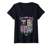 Women's Nurse Week 2026 Appreciation American Flag Nursing Life V-Neck T-Shirt