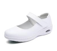 Women's Nursing Healthcare Platform Mary Jane Leather Nursing Shoes | Lightweight Orthopedic Wedges Sneakers,Comfortable Slip on Loafers Nurse Shoes,Casual Soft Food Service Shoes