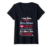 Women's Nursing Neonatal Intensive Care Born Be A Nicu Nurse V-Neck T-Shirt