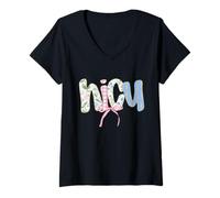 Womens Nursing NICU Neonatal Intensive Care Nurse Practitioner V-Neck T-Shirt