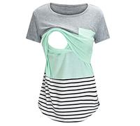 Women's Nursing Top Short Sleeve Maternity Top Summer Soft Cute Footprints Print Maternity Fashion Tops Pregnant T-Shirt Nursing Tops Maternity Clothing Maternity Dress Pregnancy Maternity Top, Sp1