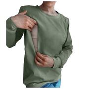 Women's Nursing Tops Printed T-Shirt Pregnancy Zip Top Long Sleeve Round Neck Tunic Trendy Plus Size Blouse Pullover Spring And Autumn Shirt