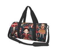 Women's Nutcracker Ballet Xmas Dance Cartoon Printed Sports Gym Bag with Wet Pocket & Shoes Compartment, Travel Duffel Bag for Men Women