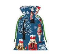Women'S Nutcracker Ballet Xmas Dance Christmas Drawstring Gift Bag Santa Sack With Cards