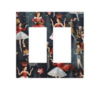 Women's Nutcracker Ballet Xmas Dance Durable and Stylish Wall Plate - Full-Surface Print, Pc Material, Heat & Fade Resistant, Easy to Install