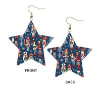 Women'S Nutcracker Ballet Xmas Dance Elegant Leather Star Earrings-Fashionable And Unique Accessories For Everyday Wear