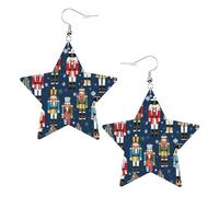 Women'S Nutcracker Ballet Xmas Dance Elegant Leather Star Earrings-Fashionable And Unique Accessories For Everyday Wear