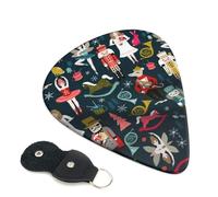 Women's Nutcracker Ballet Xmas Dance Guitar Picks, 6 Pcs Guitar Plectrums double-sided printing, suitable for acoustic, electric and bass guitars, including 0.46 mm 0.71 mm 0.96 mm