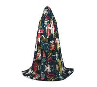 Women'S Nutcracker Ballet Xmas Dance Hooded Cape For Teenagers, Unisex Cloak Robe Hooded Halloween Costume Satin Witches Vampire Cloak Fancy Dress Up Children