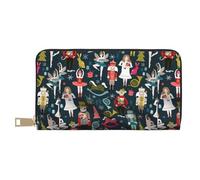 Women'S Nutcracker Ballet Xmas Dance Long Faux Leather Clutch Chic Stylish Women'S Wallets For Modern Women Large Capacity Card Holder And Organizer Pockets Durable Purse Handbag For Everyday Travel
