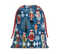 Women'S Nutcracker Ballet Xmas Dance Print Drawstring Gift Bag With Pull Cord Closure For Gifting And Storage