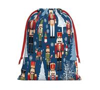 Women's Nutcracker Ballet Xmas Dance -Print Drawstring Gifts Bags L Size - Soft Flannel Fabric Reusable For Wedding Party Favors Gifts Packaging