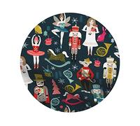 Women'S Nutcracker Ballet Xmas Dance Print Leather Coasters Set Ideal For Homes, Restaurants, Kitchens, And Offices
