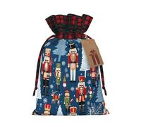 Women's Nutcracker Ballet Xmas Dance -Print Multi-Colored Burlap Drawstring Pouches, Eco-Friendly Bags For Parties Wedding Favors Packaging S Size