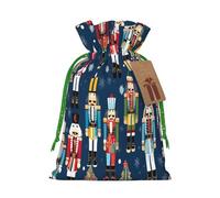 Women's Nutcracker Ballet Xmas Dance -Print Reusable Burlap Pouches - Rustic Wedding Favor Bags For Celebrations, Personalized Drawstring Bags Kraft Tag.