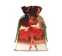 Women'S Nutcracker Ballet Xmas Dance Print Reusable Gift Bags,Drawstring Gift Bags For Jewelry And Gifts,For Festive Occasions