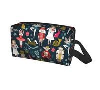 Women's Nutcracker Ballet Xmas Dance Print Travel Storage Bag for Men Women,Large Capacity Organizer Portable Toiletry Bag