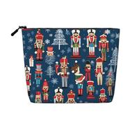 Women's Nutcracker Ballet Xmas Dance - Themed Makeup Bag - Waterproof Hemp Cosmetic Pouch for Travel, Daily Use & Gifts (9.5x6.7x2in)