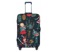 Women'S Nutcracker Ballet Xmas Dance Travel Luggage Cover Suitcase Protector Washable Elastic Suitcase Cover Anti-Scratch Luggage Protector Travel Suitcase Baggage Cover Fits 18-32 Inch Suitcase