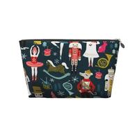 Women's Nutcracker Ballet Xmas Dance Vagilo Leather Toiletry Bag - Stylish & Durable Toiletry Kit for Travelers, Cosmetic Organizer, Makeup Bag, Carry-On, Portable Organizer, Zippered Pouch