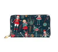 Women'S Nutcracker Ballet Xmas Dance Women Wallets Leather Zip Around Clutch Purses Waterproof Credit Card Holder With Phone Holder Ladies Travel Coin Purse