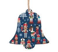 Women's Nutcracker Ballet Xmas Dance Wooden Christmas Ornament Bell Shape Personalized Hanging Ornament Pendant Decoration for Xmas Tree Holiday Party Home Farmhouse Decor 6 PCS