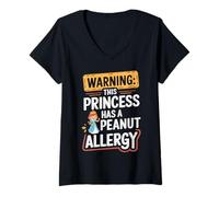 Women's Nuts Peanut Allergy Food Allergy Awareness Month V-Neck T-Shirt