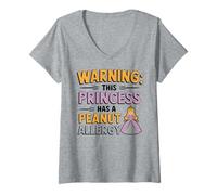 Women's Nuts Peanut Allergy Food Allergy Awareness Month V-Neck T-Shirt