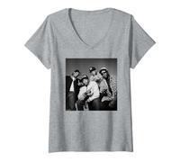 Womens NWA Easy-E Dr Dre DJ Yella MC Ren by Michael Grecco V-Neck T-Shirt