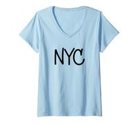 Women's NYC United States Logo Graphic V-Neck T-Shirt
