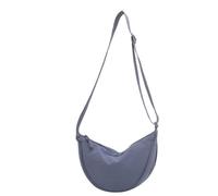 Women's Nylon Crescent Bag, Solid Color Hobos Chest Fanny Pack, Smooth Zipper and Lightweight, Applies to Commute, Weekend Trip and Commute (Haze blue,28 * 17 * 10cm)