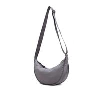 Women's Nylon Crescent Bag, Solid Color Hobos Chest Fanny Pack, Smooth Zipper and Lightweight, Applies to Commute, Weekend Trip and Commute (grey,28 * 17 * 10cm)