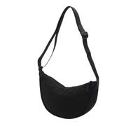 Women's Nylon Crescent Bag, Solid Color Hobos Chest Fanny Pack, Smooth Zipper and Lightweight, Applies to Commute, Weekend Trip and Commute (black,28 * 17 * 10cm)