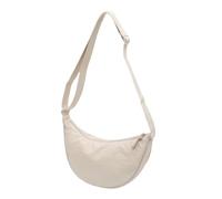 Women's Nylon Crescent Bag, Solid Color Hobos Chest Fanny Pack, Smooth Zipper and Lightweight, Applies to Commute, Weekend Trip and Commute (White,28 * 17 * 10cm)