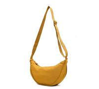 Women's Nylon Crescent Bag, Solid Color Hobos Chest Fanny Pack, Smooth Zipper and Lightweight, Applies to Commute, Weekend Trip and Commute (lemon yellow,28 * 17 * 10cm)