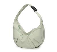 Women's Nylon Folding Shoulder Bag with Large Capacity Zip Underarm Purse Solid Hobo Shoulder Bag for Everyday Travel Work, Green, 14.96x13.78x4.72Zoll