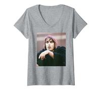 Women's Oasis Liam Gallagher Britpop Live At Loch Lomond 1996 V-Neck T-Shirt
