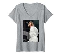Women's Oasis Liam Gallagher Live Knebworth Britpop 1996 V-Neck T-Shirt